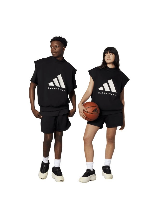 Adidas One Bb Sl Ss Black Basketball Sweatshirts For Unisex Xs