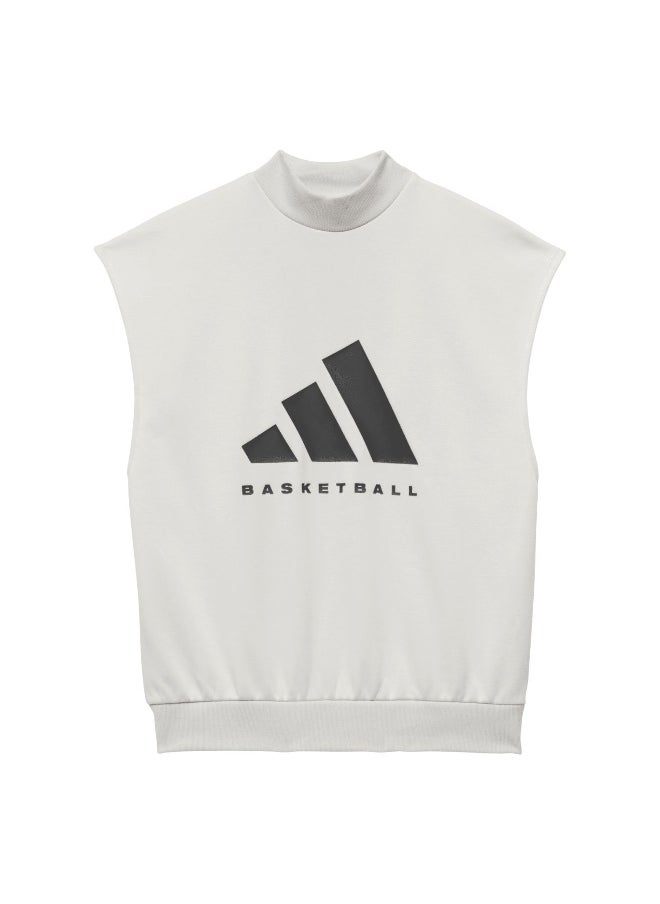 Adidas One Bb Sl Ss Grey Basketball Sweatshirts For Unisex Xs