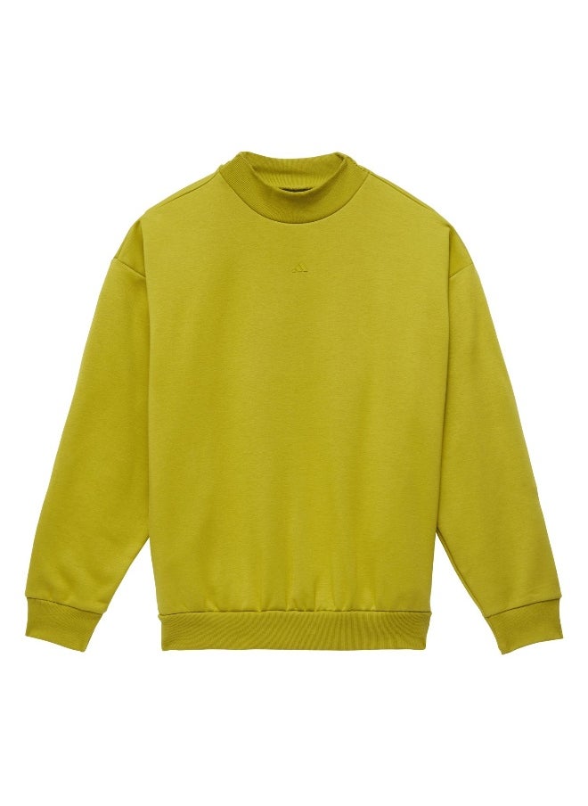 Adidas One Fl Crew Green Basketball Sweatshirts For Unisex Xs