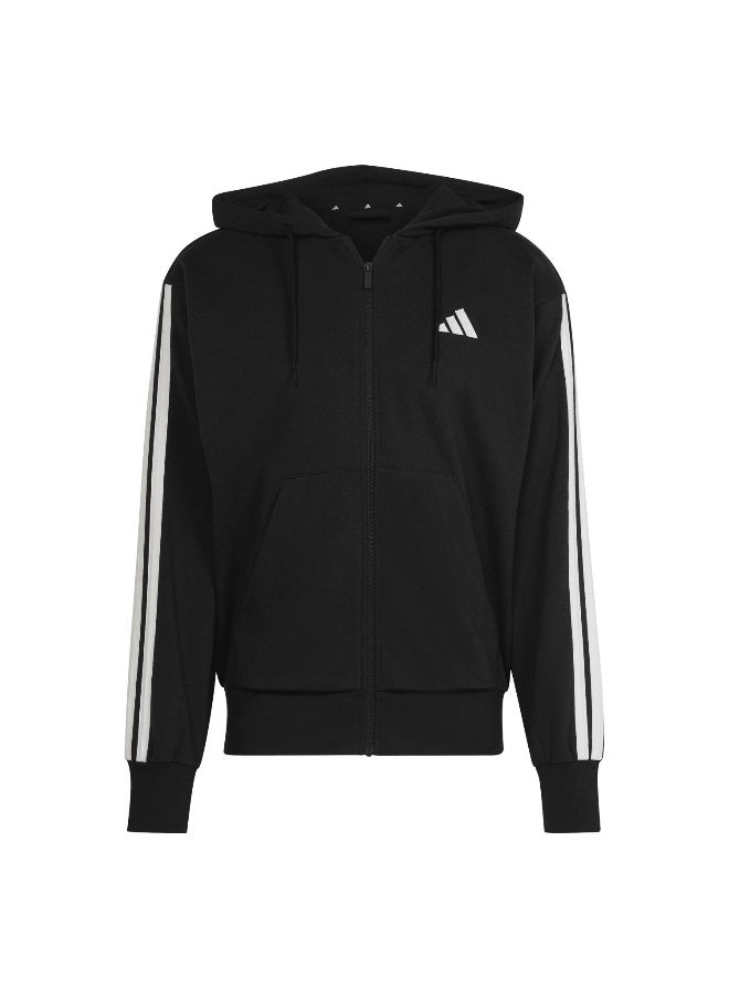 adidas essentials three stripes french terry fullzip men hooded track top