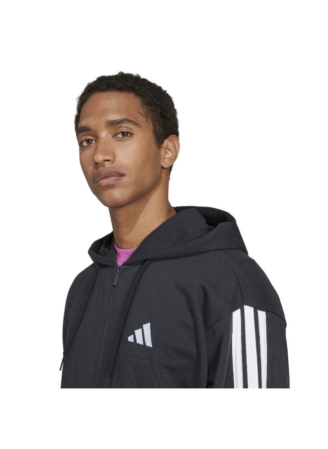 adidas essentials three stripes french terry fullzip men hooded track top