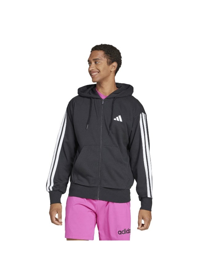 adidas essentials three stripes french terry fullzip men hooded track top