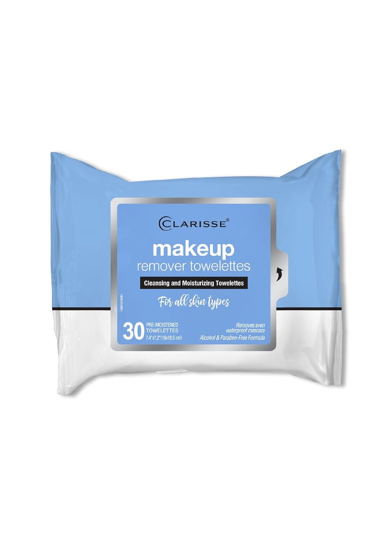 Clarisse MakeUp Remover Towelettes 30 Count