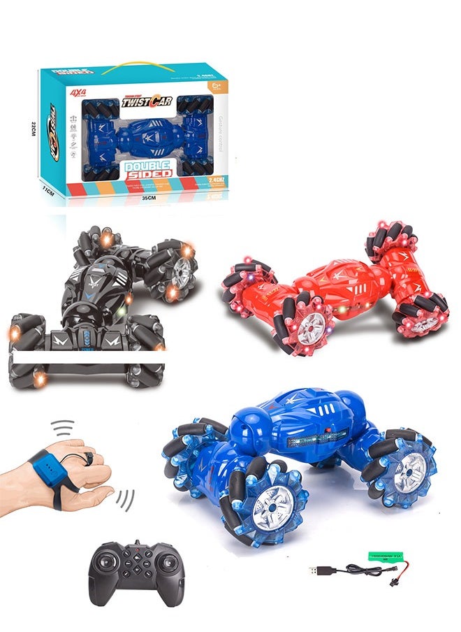 16 Channel RC Stunt Car 4WD Twist Remote Control Cars RC Watch Gesture Sensor Electric Toy for Indoor and Outdoor