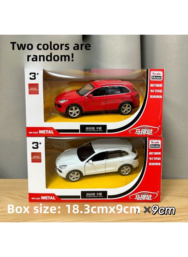 1:36 Genuine Mercedes-Benz BMW Simulation Alloy Car Model Can Open The Door Back Force Alloy Sports Car Model Children's Toys-Color:554014Porsche Cayenne