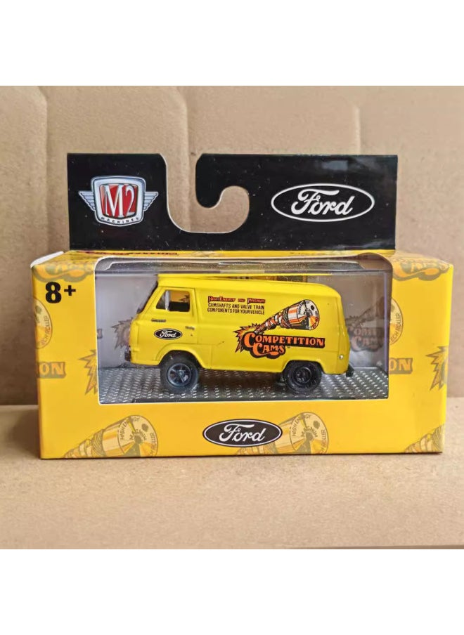 1:64M2 Car Model Volkswagen Van Ford Chevrolet Truck Alloy Car Model Collection Ornaments-Color:18