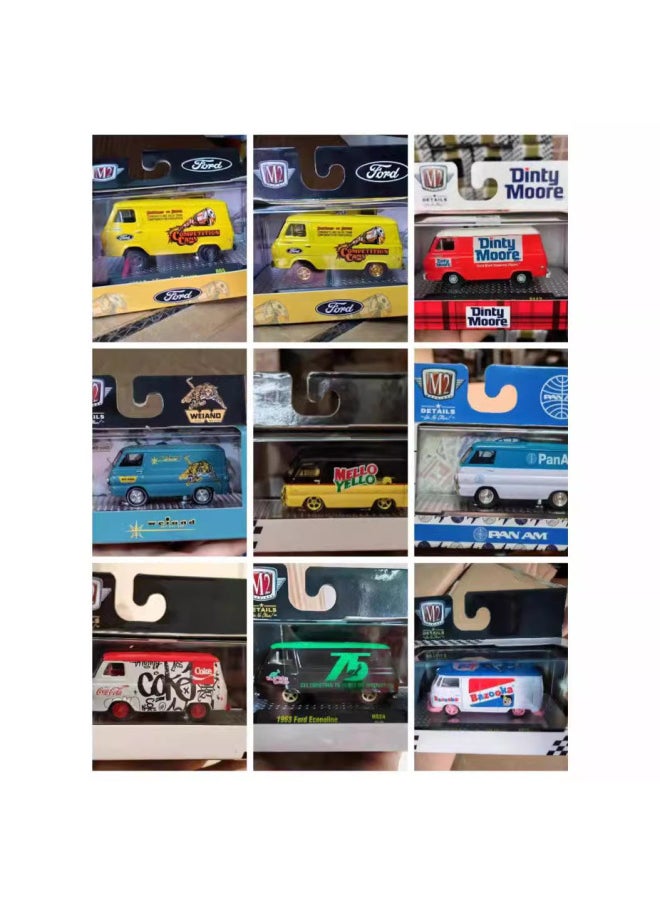 1:64M2 Car Model Volkswagen Van Ford Chevrolet Truck Alloy Car Model Collection Ornaments-Color:18