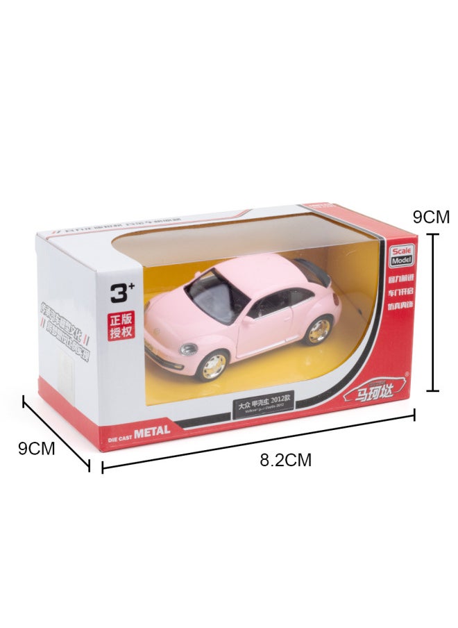(Boxed) Simulation 1 To 36 Pink Alloy Sports Car Series Model Ornaments Children's Toys Wholesale-Color:554017 Vintage Beetle