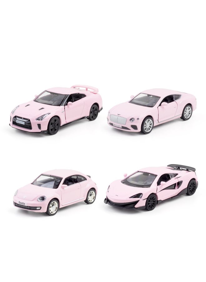 (Boxed) Simulation 1 To 36 Pink Alloy Sports Car Series Model Ornaments Children's Toys Wholesale-Color:554017 Vintage Beetle