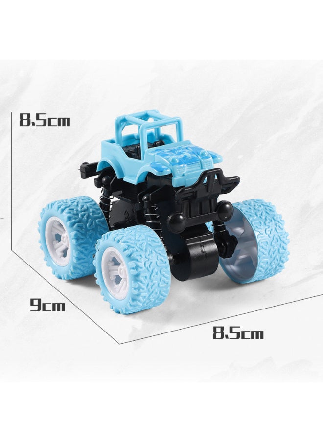 Children's Inertial Car Stunt Rotating Boys And Girls Birthday Toys Drop-resistant Shockproof Parent-child Interaction-Color:Macaron Blue (color Box)