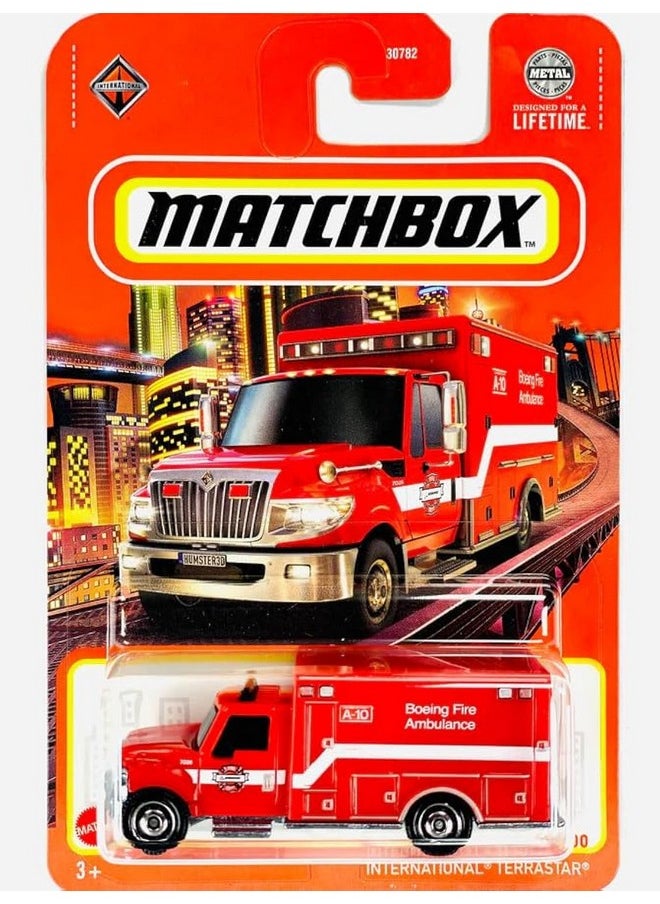 Matchbox International Terrastar Boeing Fire Ambulance 71/100 1:64 Scale Die-Cast Vehicle