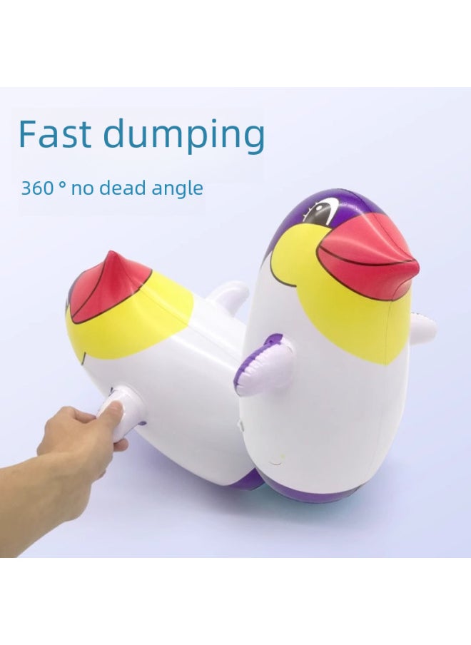 Spot Small Thick PVC Inflatable Penguin Inflatable Tumbler Animal Cartoon Boxing Toys Wholesale-Color:70cm Large Penguin
