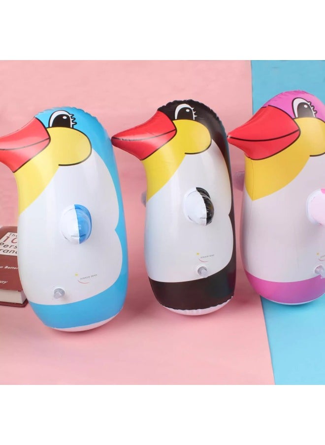 Spot Small Thick PVC Inflatable Penguin Inflatable Tumbler Animal Cartoon Boxing Toys Wholesale-Color:70cm Large Penguin