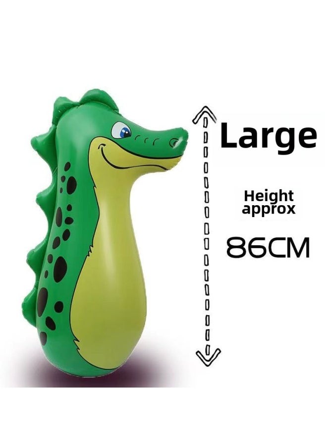PVC Classic Dolphin Bear Inflatable Toy Sand 90cm Inflatable Tumbler-Color:Blue Sea Leopard