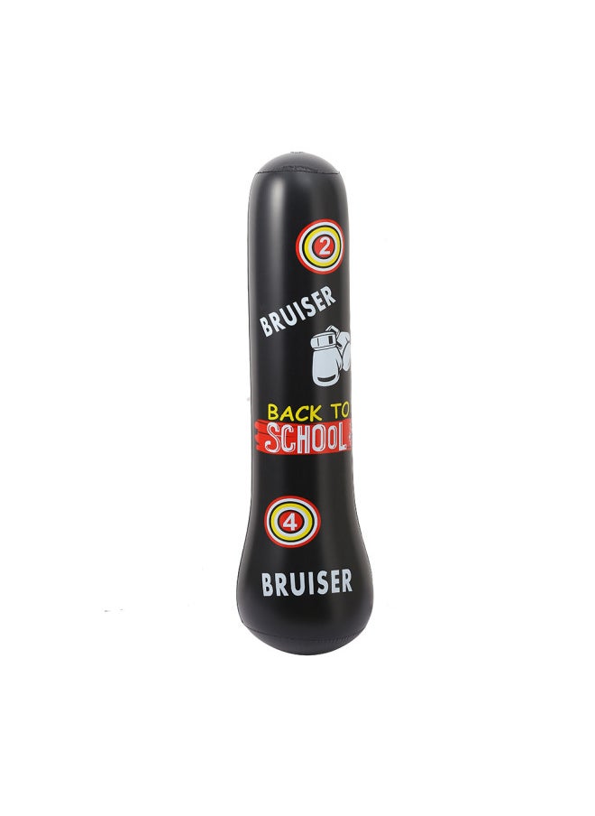 Inflatable Boxing Column Tumbler Children's Sanda Boxing Training Equipment Sandbag Water Filling Column Decompression Vent Toys-Color:Black 2 Boxing Column-Specifications:Can Be Filled With Water And Sand