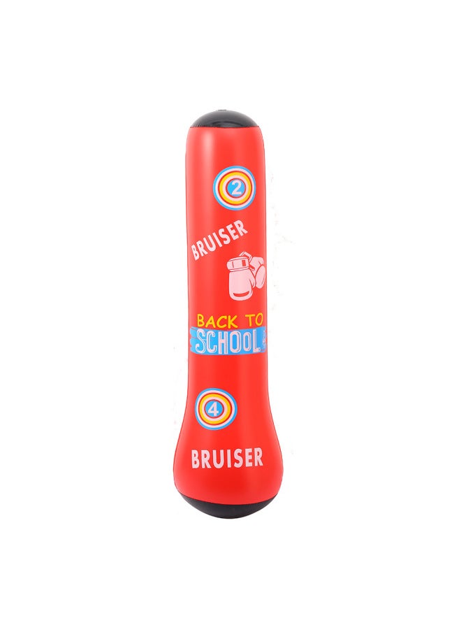 Inflatable Boxing Column Tumbler Children's Sanda Boxing Training Equipment Sandbag Water Filling Column Decompression Vent Toys-Color:Black 2 Boxing Column-Specifications:Can Be Filled With Water And Sand