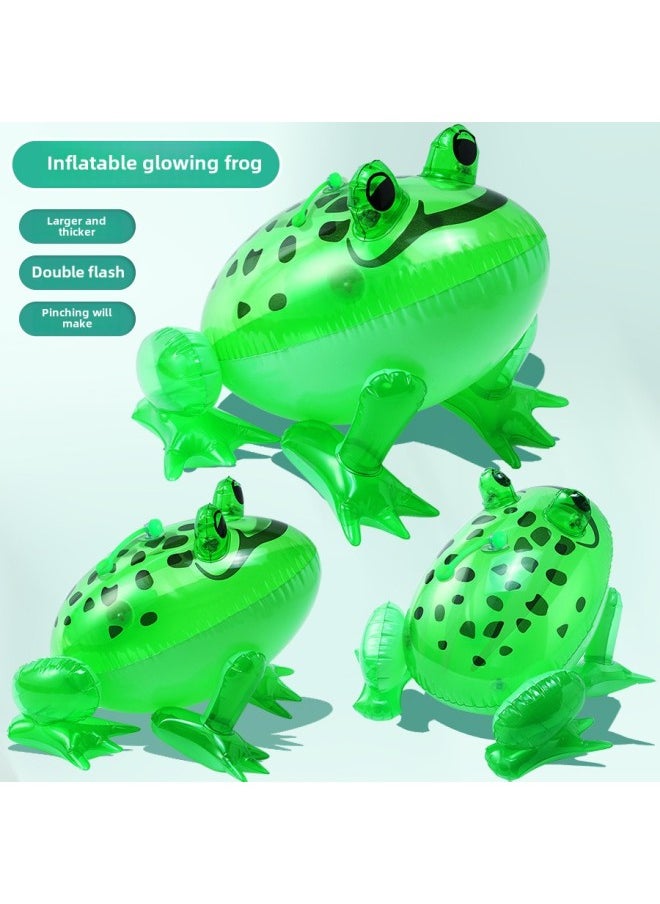 Net Red Frog Balloon Inflatable Frog Luminous Toad Frog Cub Inflatable Toy Small Frog Inflatable Wholesale-Color:PVC Special Glue