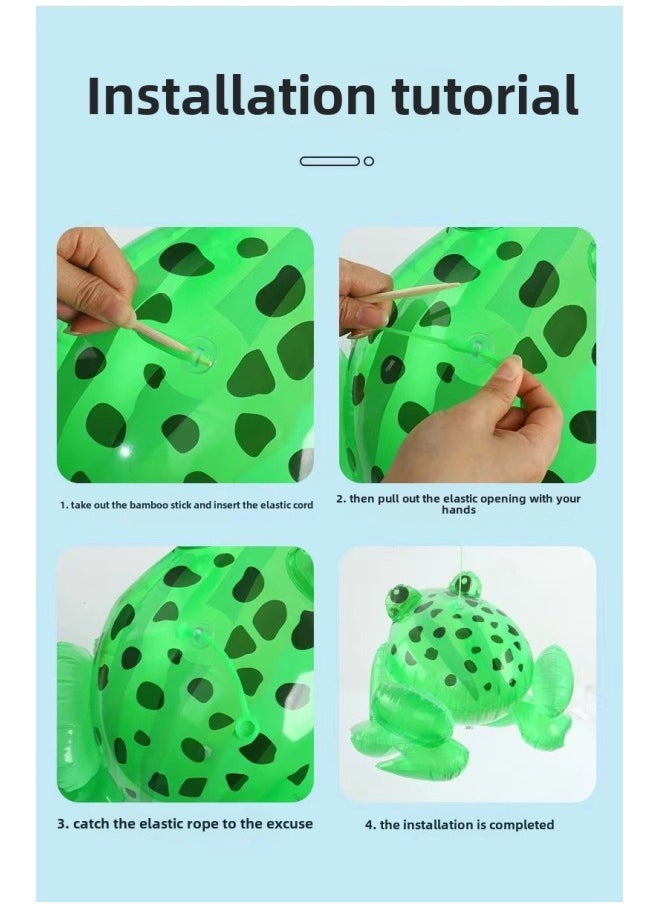 Net Red Frog Balloon Inflatable Frog Luminous Toad Frog Cub Inflatable Toy Small Frog Inflatable Wholesale-Color:PVC Special Glue