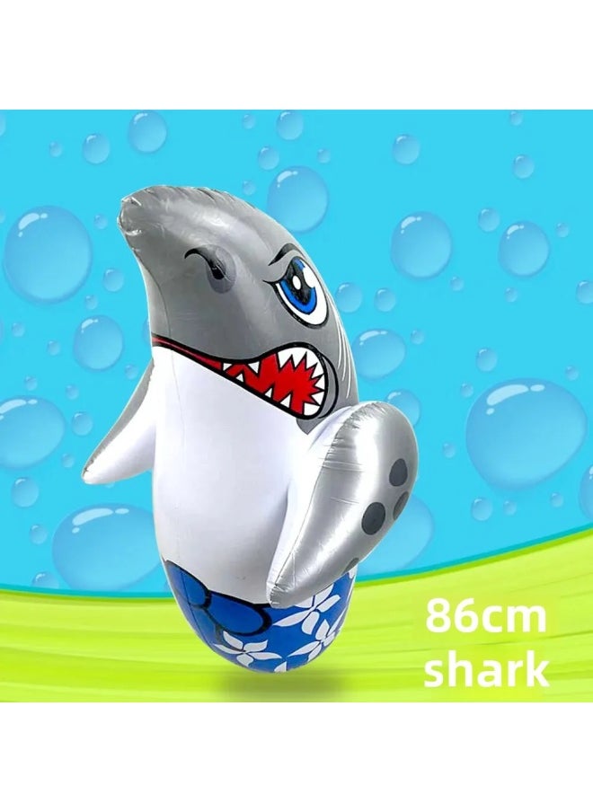 Large Inflatable PVC Thickened Cartoon Dinosaur Toy For Children Aged 3-7 Non Toxic Biodegradable Safe Fun Playtime-Color:Extra Thick Velociraptor