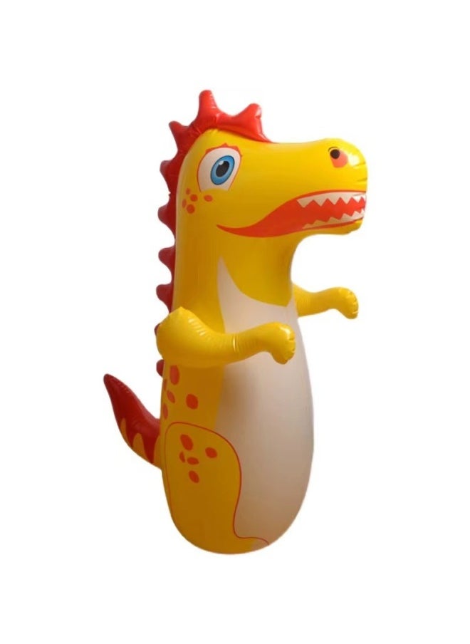 Cartoon Cute Fun Inflatable Dinosaur Tumbler Children's Home Boxing Training Educational Fitness Decompression Dinosaur Tumbler-Color:Plum Blossom Deer-Specifications:Foot Pump + Repair Piece