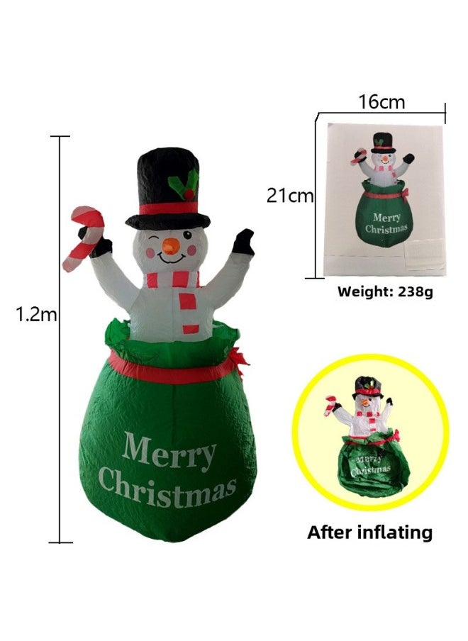 Inflatable Air Model Snowman LED Lights Luminous Outdoor Garden Decorations Cartoon Air Model Toys-Specification:150