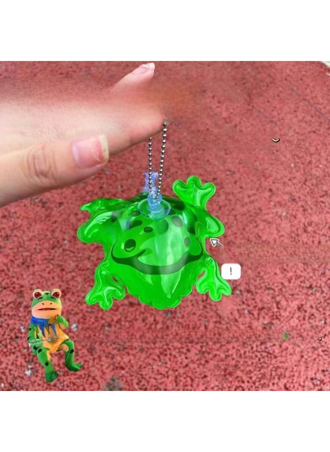 Net Red Explosions Mini Little Frog Balloon Pendant Cute Inflatable Little Frog Cubs Night Market Stall Commodity Wholesale-Color:Foot Pump