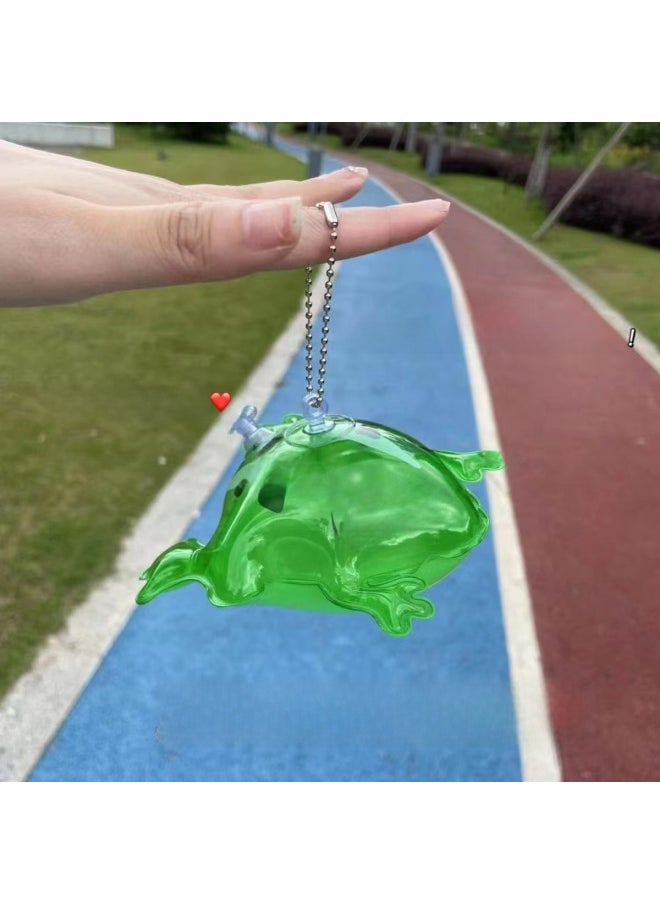 Net Red Explosions Mini Little Frog Balloon Pendant Cute Inflatable Little Frog Cubs Night Market Stall Commodity Wholesale-Color:Foot Pump