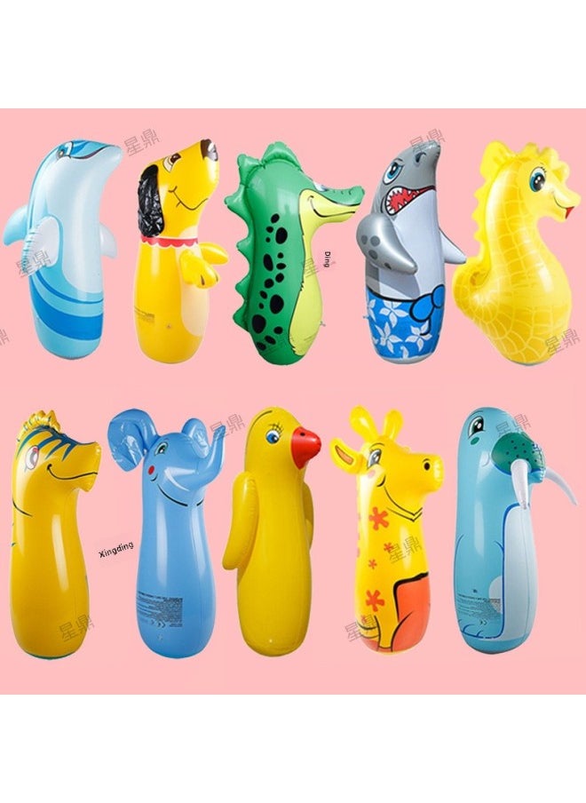 Stall Hot Sale Promotion PVC Large Cartoon Magic Ball Inflatable Toy Tumbler-Color:I Seal Blue
