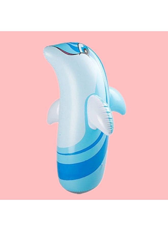 Stall Hot Sale Promotion PVC Large Cartoon Magic Ball Inflatable Toy Tumbler-Color:I Seal Blue