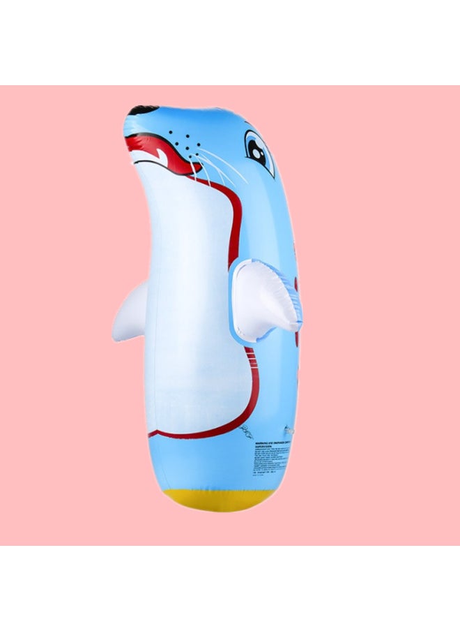 Stall Hot Sale Promotion PVC Large Cartoon Magic Ball Inflatable Toy Tumbler-Color:I Seal Blue
