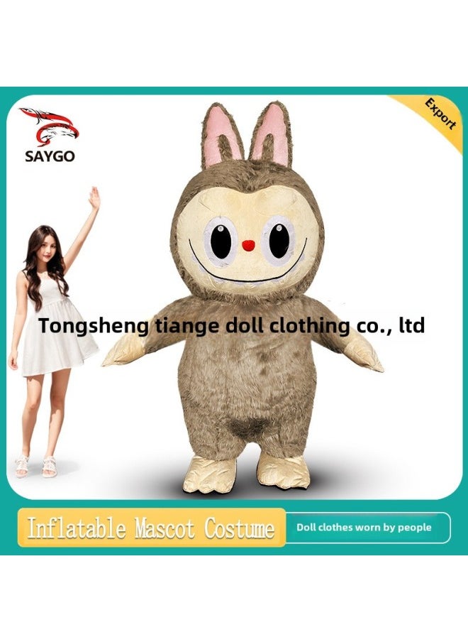 POPMART Bubble Mart LABUBU Inflatable Doll Clothing Doll Pack Mascot Costume-Color:Labubu Wears Clothes (labubu Not Included)-Specifications:2m