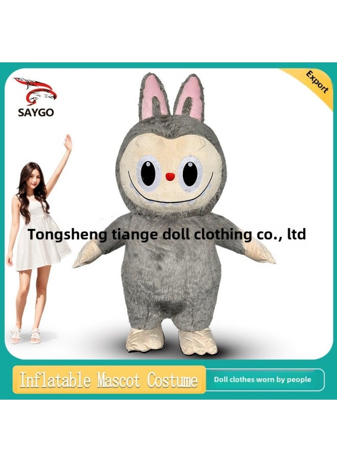 POPMART Bubble Mart LABUBU Inflatable Doll Clothing Doll Pack Mascot Costume-Color:Labubu Wears Clothes (labubu Not Included)-Specifications:2m
