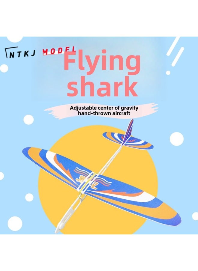 Recommend Flying Shark Adjustable Center Of Gravity Hand Throwing Airplane Model Teaching Equipment Competition Products For Primary And Middle School Students Neutral Toys-Color:150