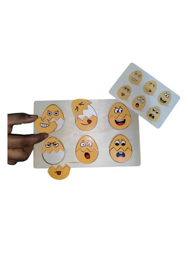 Egg Face Expression Puzzle/Fun Interactive Game for Kids Above 3 to 5 Years |Pack of 1