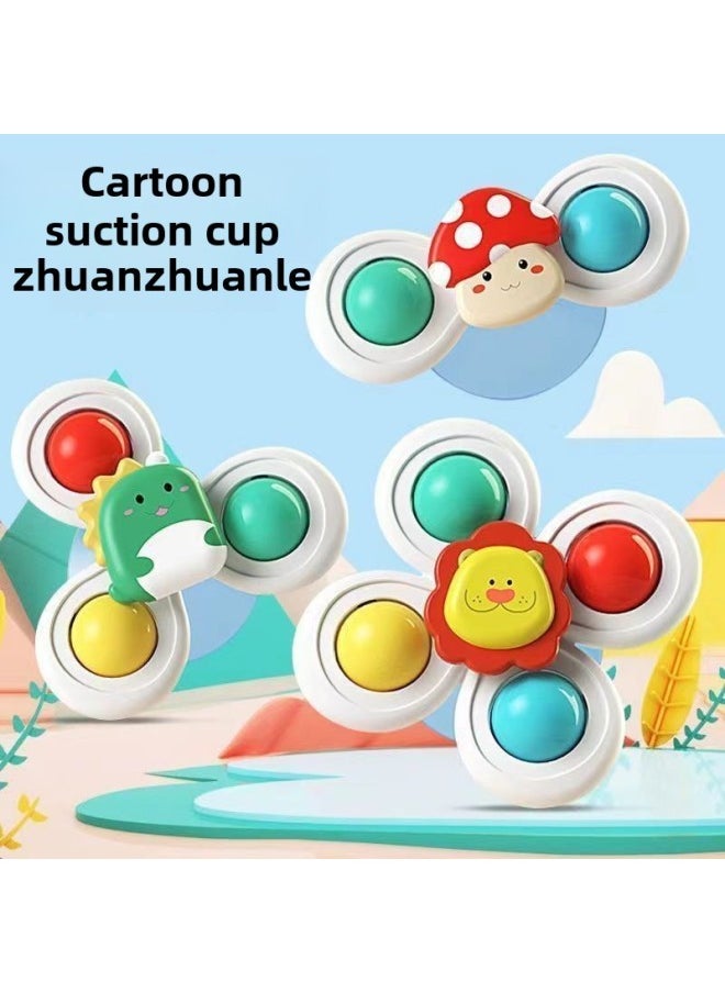 Children's Cartoon Animal Sucker Turn Turn Happy Flower Baby Top Toy Baby Boys And Girls-Color:Forest Turnaround Rattle Tumbler