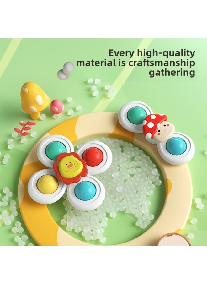 Children's Cartoon Animal Sucker Turn Turn Happy Flower Baby Top Toy Baby Boys And Girls-Color:Forest Turnaround Rattle Tumbler