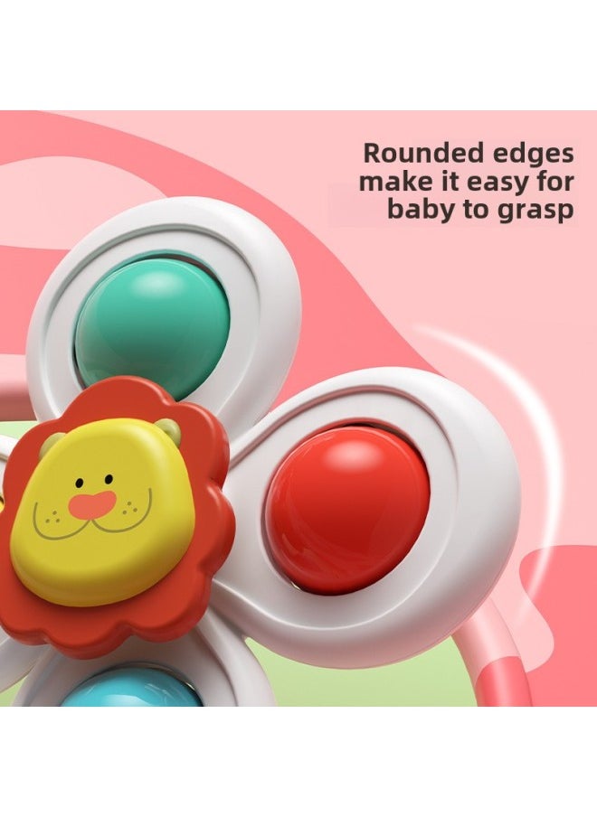Children's Cartoon Animal Sucker Turn Turn Happy Flower Baby Top Toy Baby Boys And Girls-Color:Forest Turnaround Rattle Tumbler