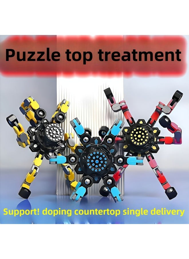 Creative Changeable Fingertip Gyro Children's Toys Decompression Educational Toys-Color:16 Pieces  Free 4 Frogs-Specifications:Support Multi-platform Surface Single Generation ]