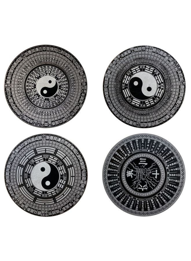 Chinese Style Alloy Taiji Bagua Fingertip Top Iron Boxed Compasses Metal Finger Toy Turnaround Handpiece-Color:80mm Riding Gate Ton A 64 Hexagram Version ]