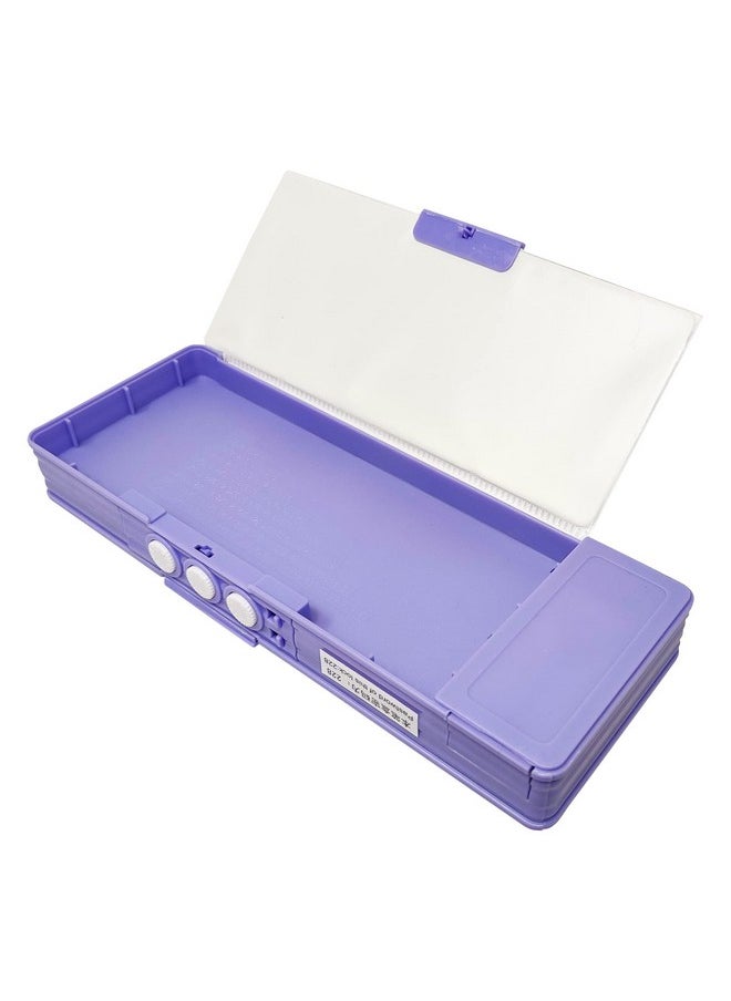 PARTEET®Dual Side Password Protected Multi Purpose Cartoon Printed Pencil Box for Kids (Assorted Character)