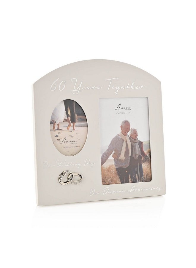 Oaktree Gifts Arched Double Frame 60 Years together - 60th Anniversary