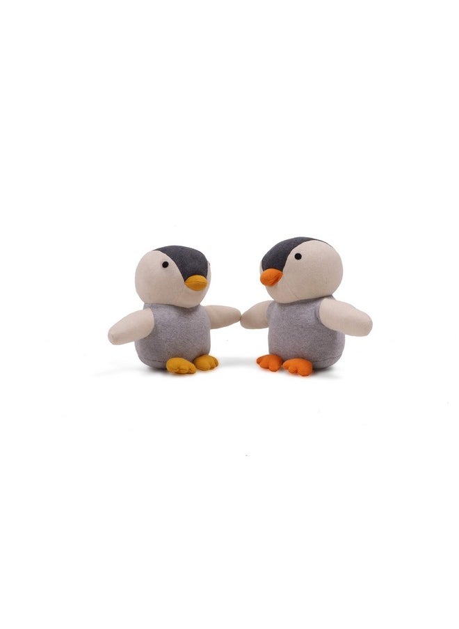 Pluchi Rocky - The Penguin Multicolor 100% Cotton Knitted Stuffed Soft Toys for Babies/Kids, 29 Cm x 24 Cm