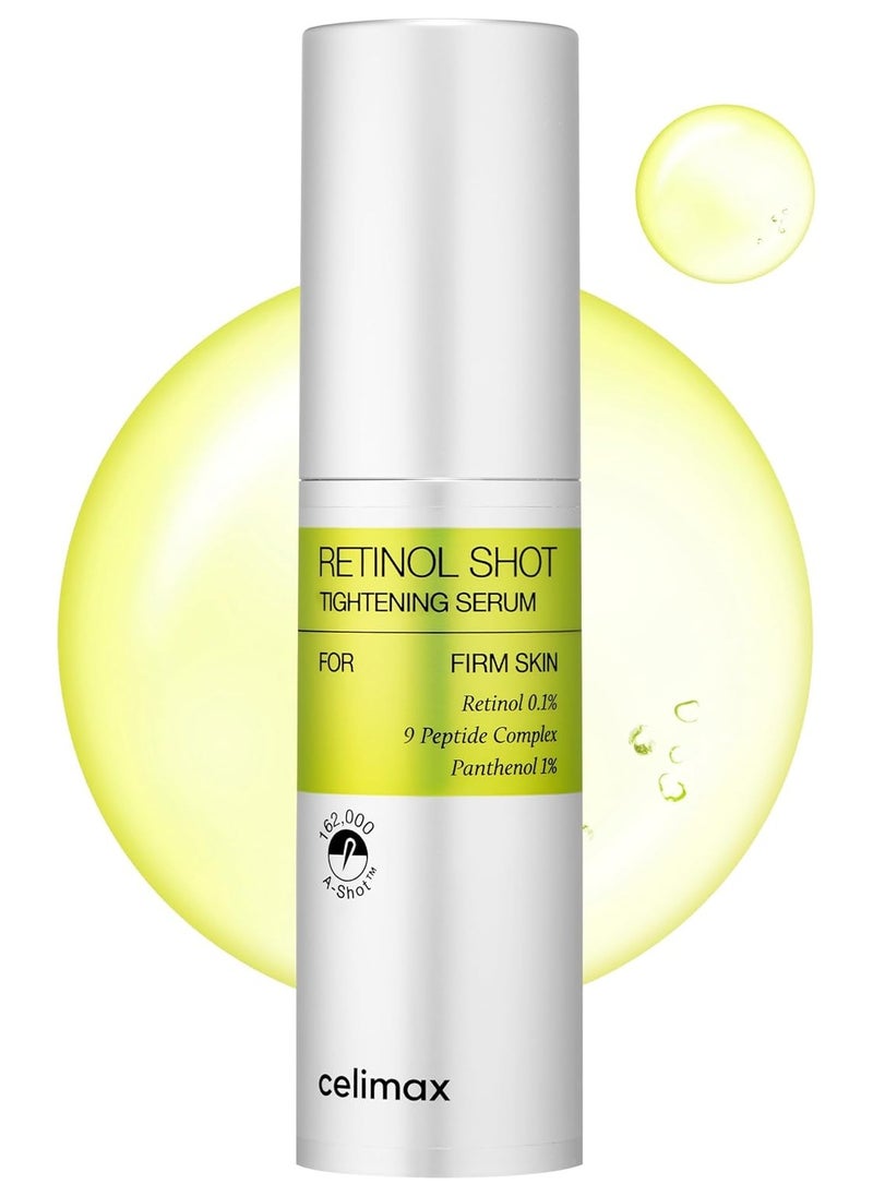 celimax The Vita A Retinol Shot Tightening Serum | with Pure Vitamin A Retinol, Peptide, Pore Minimizer, Wrinkles & Fine Lines, Firmer Skin, 30ml