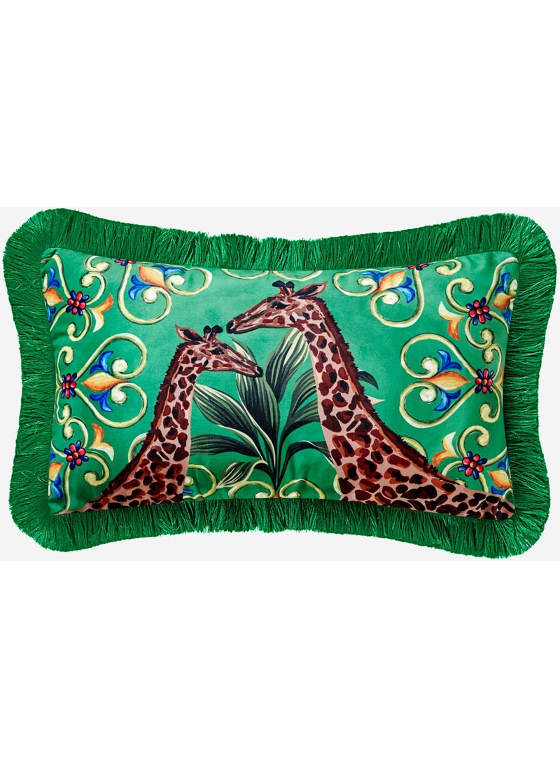 Il Giardino Green Velvet Decorative Pillow 30X50 cm