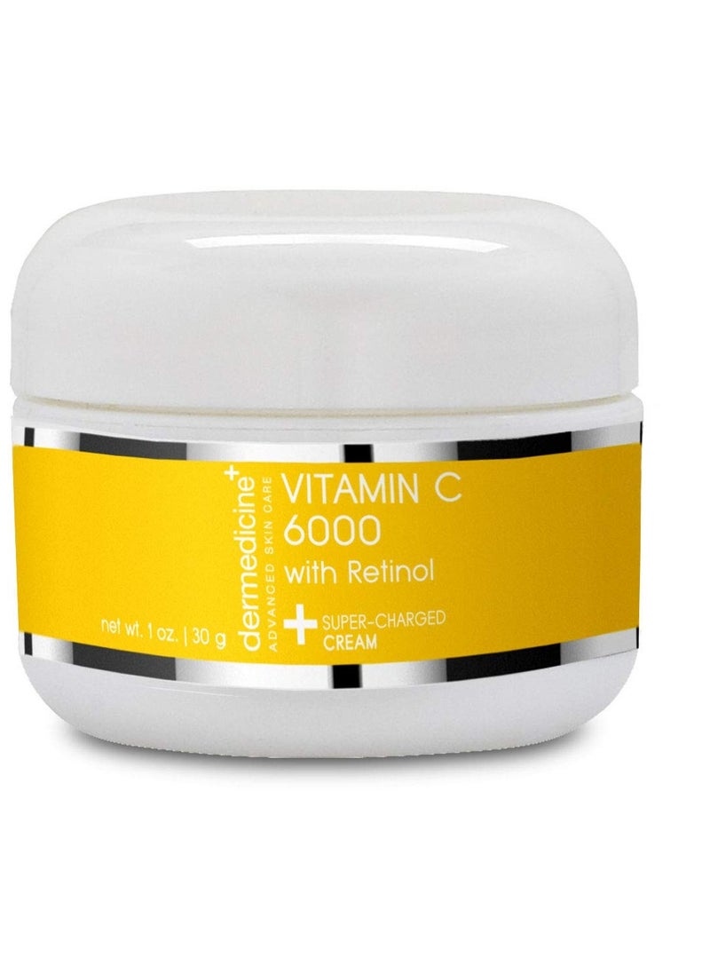 Dermedicine Vitamin C 6000 with Retinol Super Charged Cream 1oz