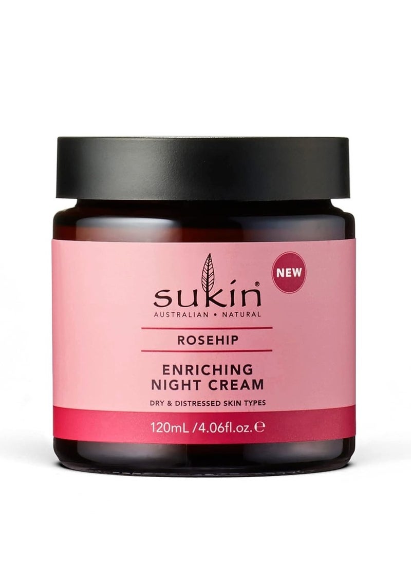 sukin Rosehip Enriching Night Cream for Women - 4.06 oz Cream