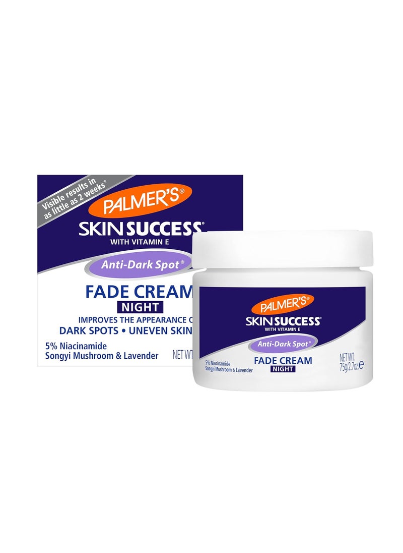 Palmer's Skin Success Anti-Dark Spot Nighttime Fade Cream with Retinol & Niacinamide, Dark Spot Corrector for Face, Night Moisturizer Helps Reduce Dark Spots, Fine Lines & Wrinkles, 2.7 Ounce