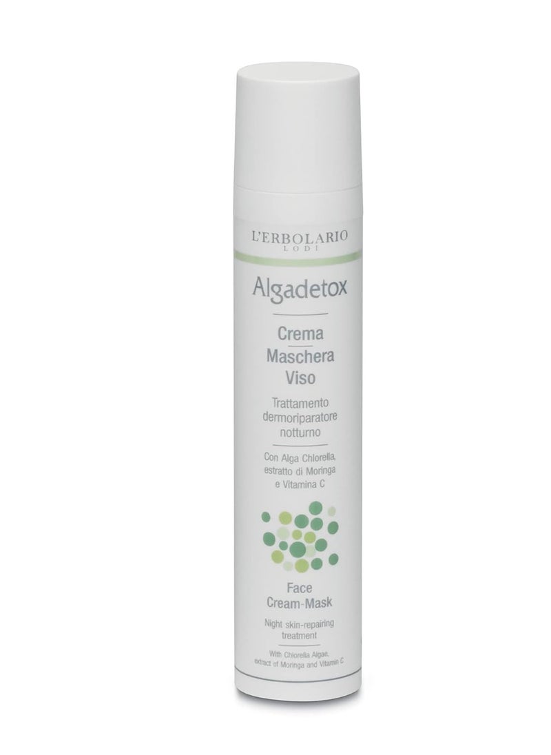 L'Erbolario Algadetox Face Cream Mask - 2-In-1 Skin Repairing Night Cream - Treatment With Vitamin C Extract - Helps Skin Regain Its Natural Splendour - Restores Skin's Natural Barrier - 1.6 Oz