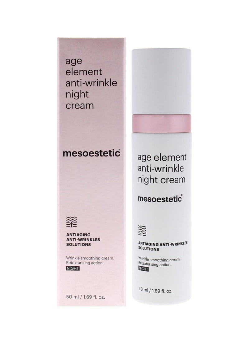 Mesoestetic Age Element Anti Wrinkle Night Cream for Unisex - 1.69 oz Cream
