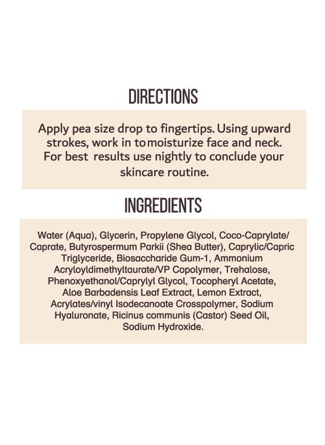 Urban Hydration Nourish and Rehydrate Castor and Shea Night Cream | Helps with Acne, Detoxes, Refreshes and Smooths Skin Overnight, Anti-Aging Benefits For All Skin Types | 2 Fl Ounces